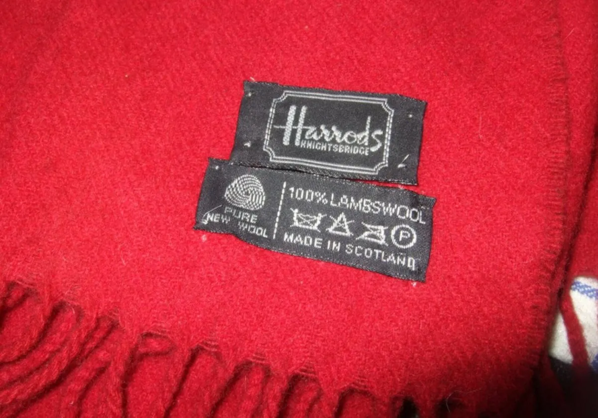 Harrods Unisex Lambswool Scarf-New/Perfect - Image 4