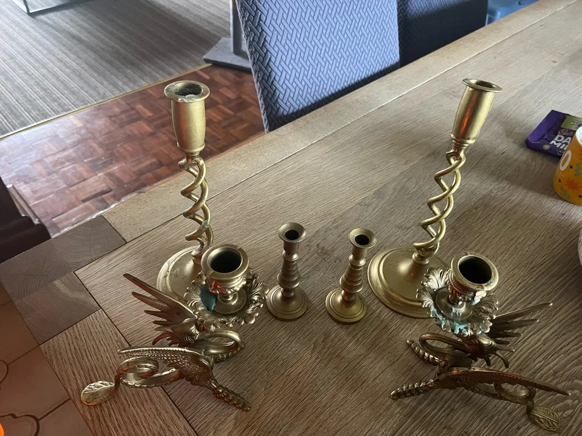 Brass candle holders - Image 1