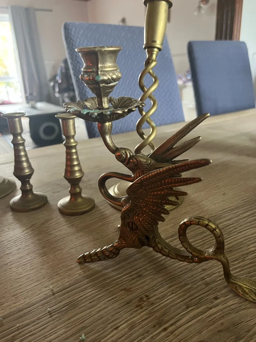 Brass candle holders - Image 2