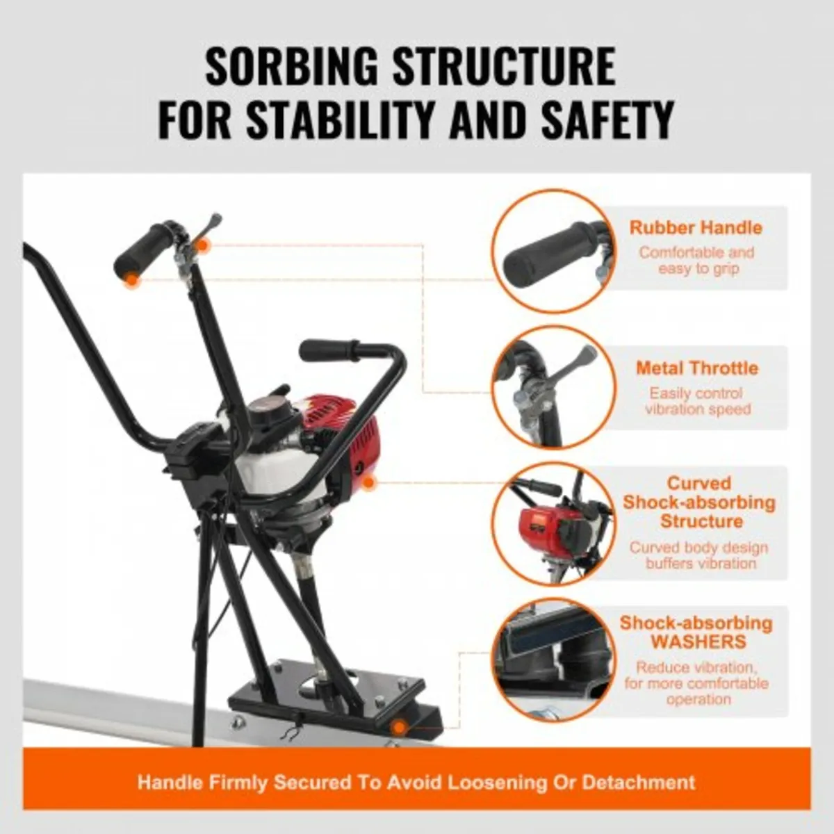 Gas Concrete Power Screed, with 2445mm Aluminum Bo - Image 2