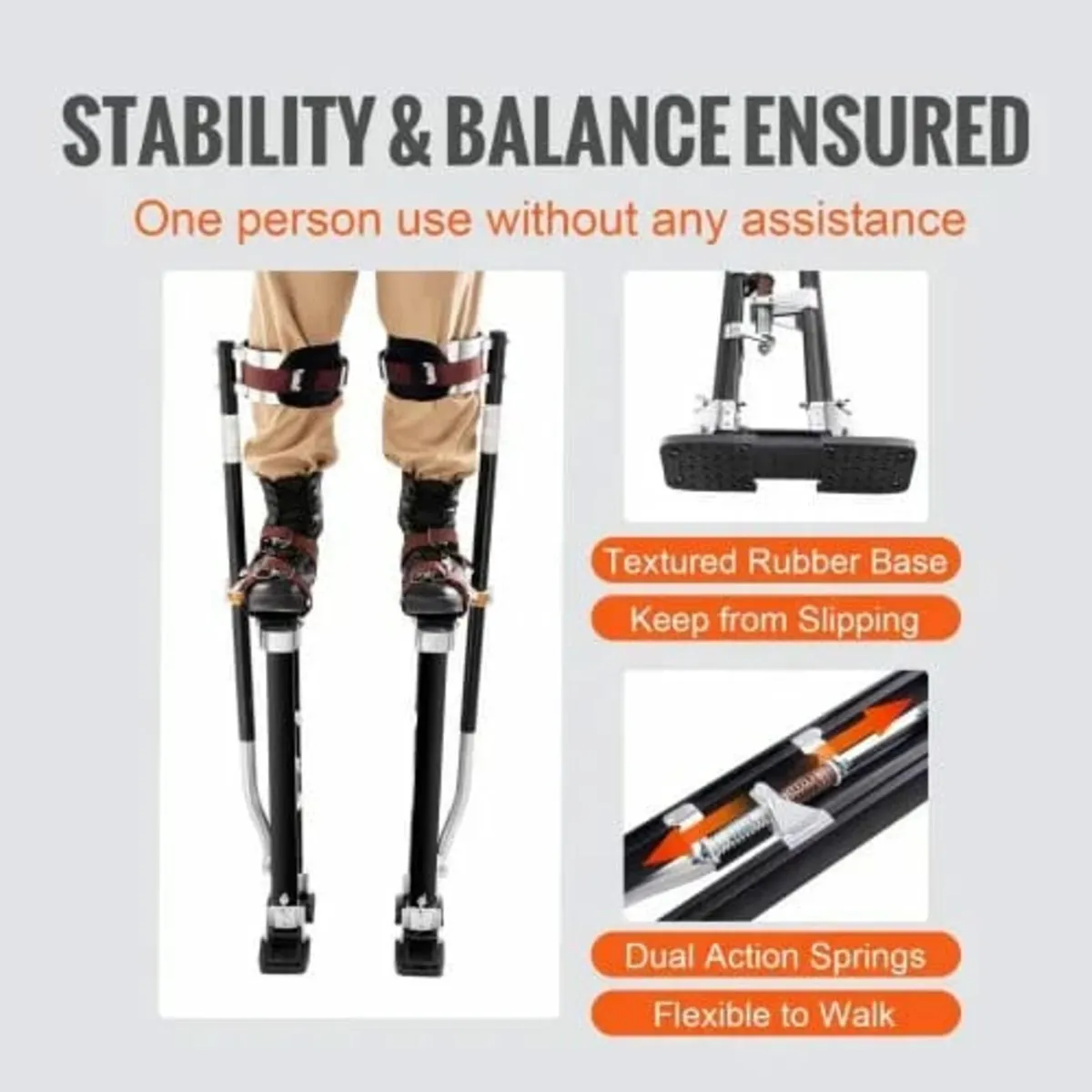 Drywall Stilts Aluminum Tool Stilts 61 cm-102 cm A - Image 4