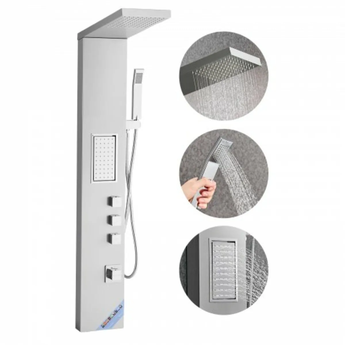 Tower System with Rainfall Shower Head, 53 in Brus - Image 1