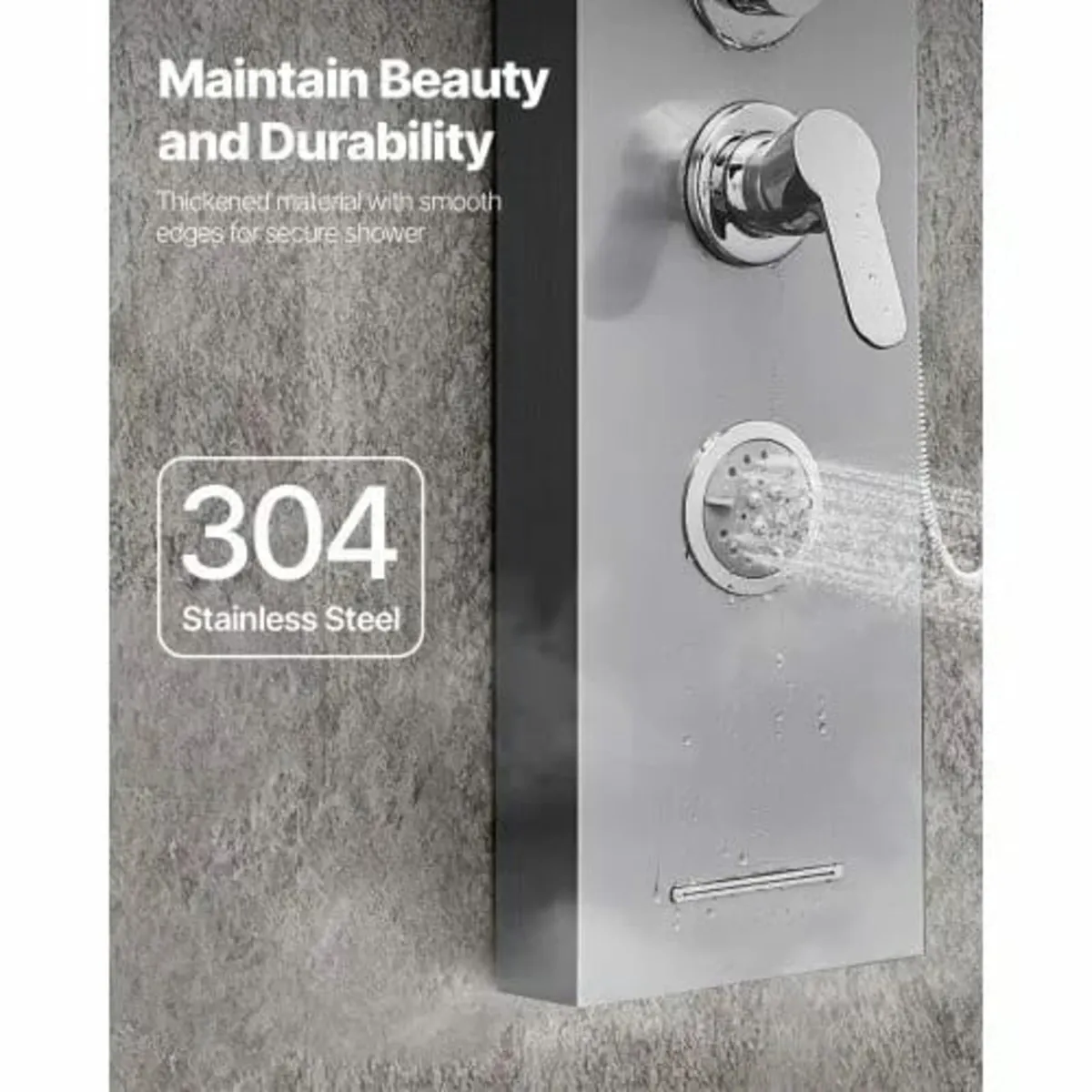 Shower Panel Tower System with Rainfall Waterfall - Image 2