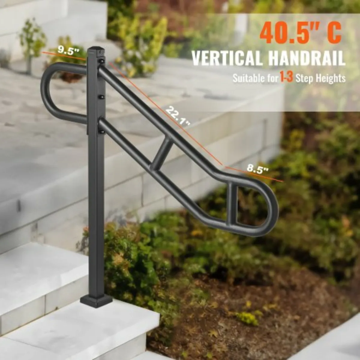 Single Post Handrail for Outdoor 1-3 Step 102.9 cm - Image 3