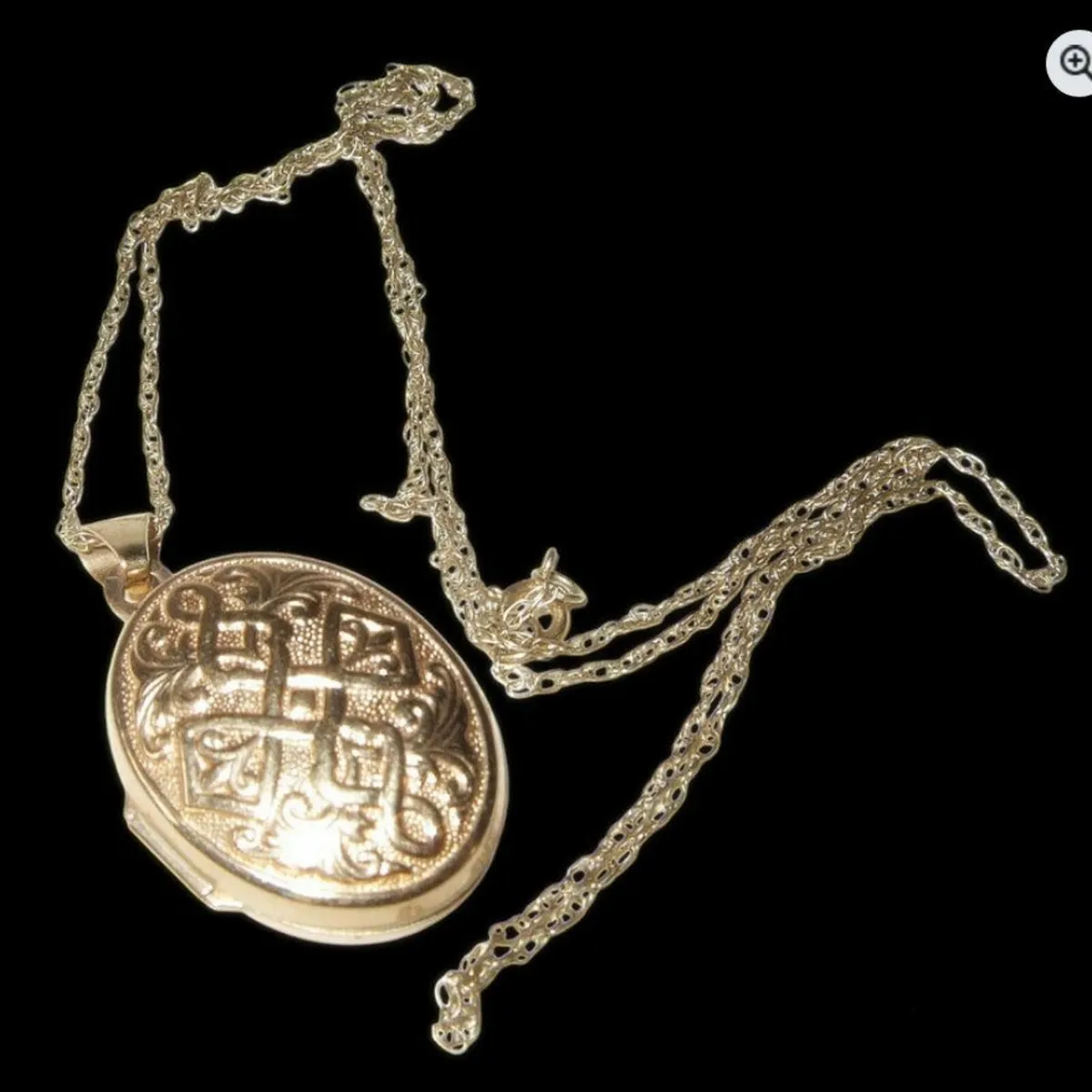 Vintage Hallmarked 9ct Gold Locket & Chain - Image 1