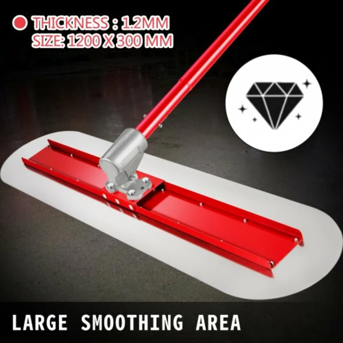 Bull Float Manganese Steel Concrete Float 1200x300 - Image 2