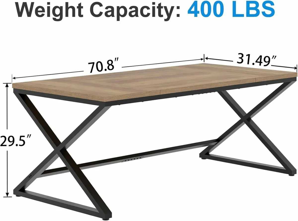 180cm Rustic Large Office Long Wide Computer Desk - Image 4