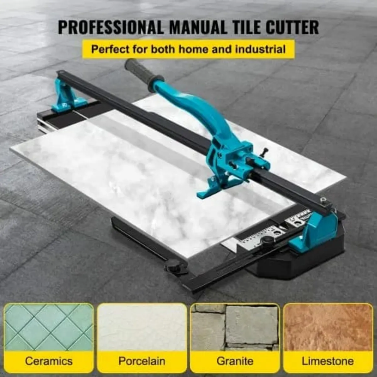 600 mm Tile Cutter Single Rail Double Brackets Man - Image 2