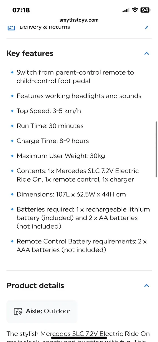 Electric Ride On Mercedes - Image 2