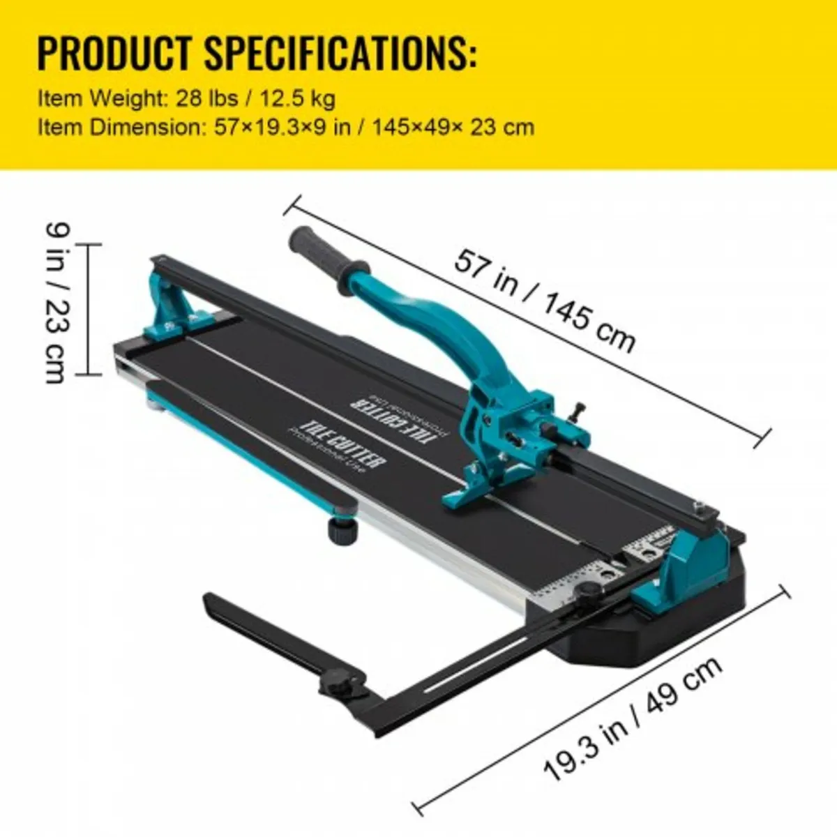 47 Inch Tile Cutter Single Rail Double Brackets Ma - Image 3