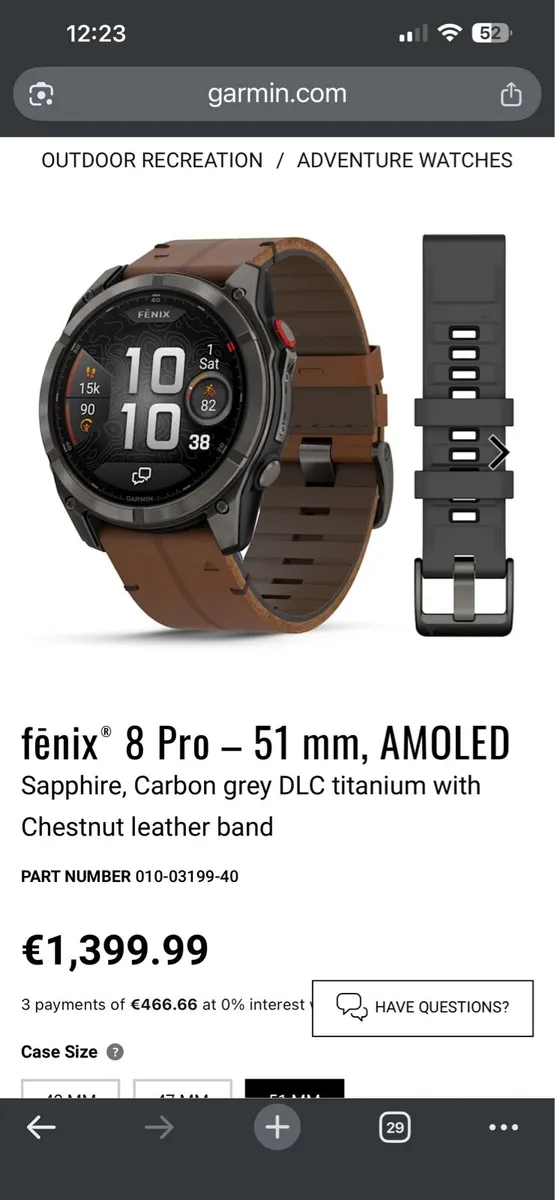 GARMIN FENIX 8 PRO - 51mm - SAPPHIRE / TITANIUM - Image 1