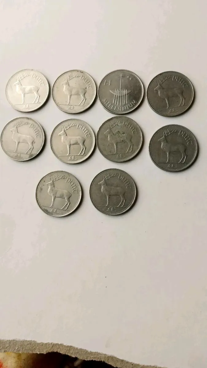 10. Irish Punt coins