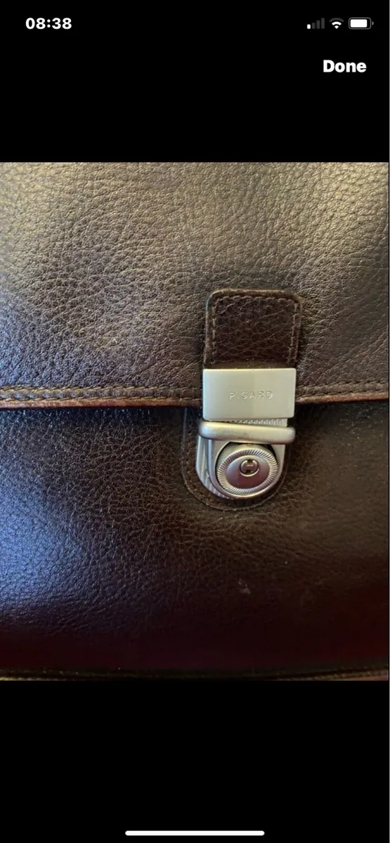 Vintage Picard Leather Laptop Bag/ briefcase - Image 3