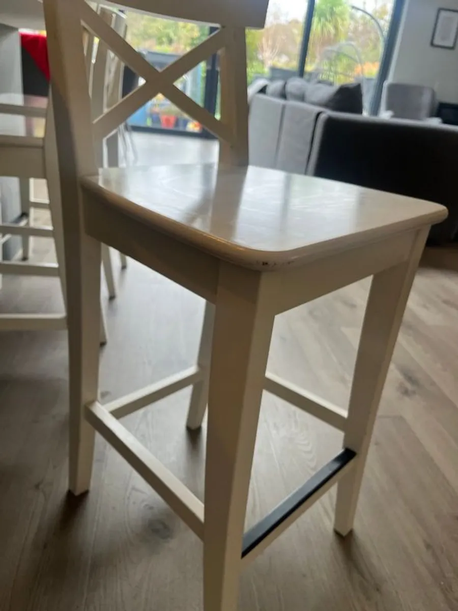 4 ikea ingolf bar stools - Image 1