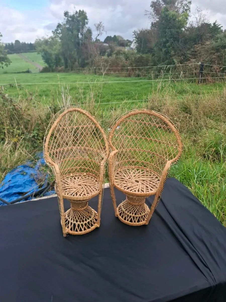 2 40cm rattan stands possible to post