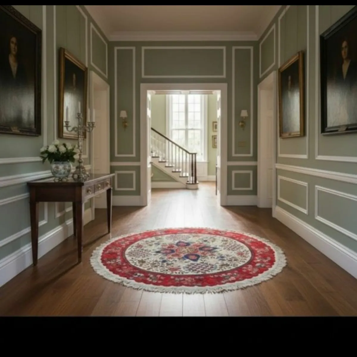 XL Round Vintage Rug - Image 1