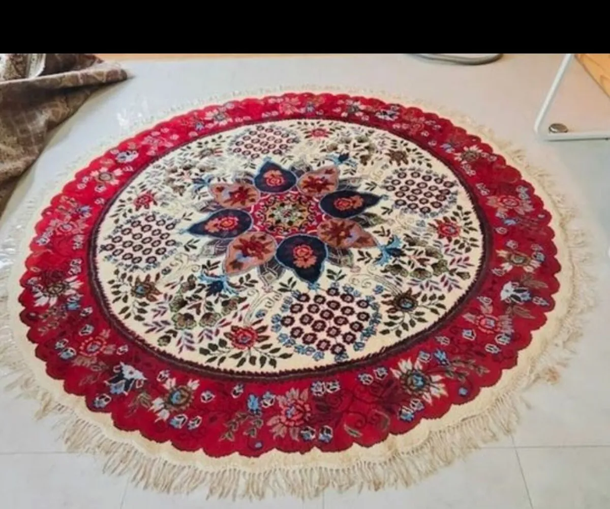 XL Round Vintage Rug - Image 2