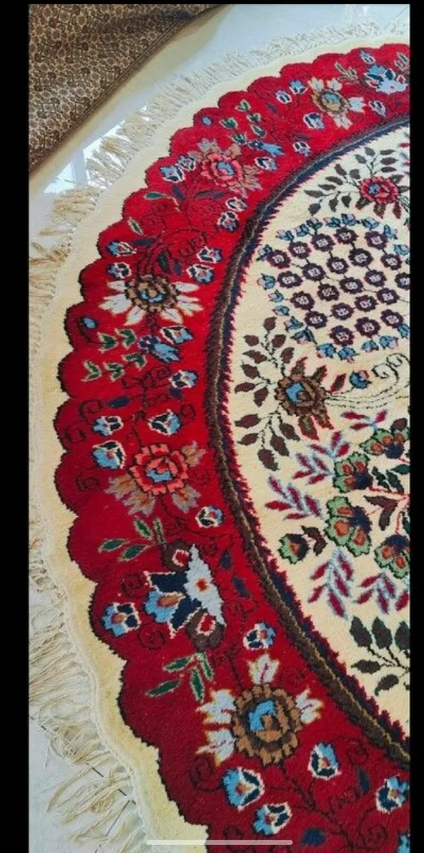 XL Round Vintage Rug - Image 4