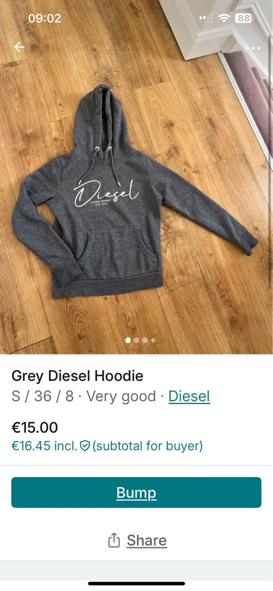 Diesel Grey Hoode - Image 1