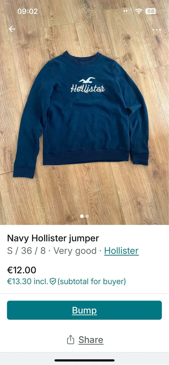 navy hollister crew neck - Image 1