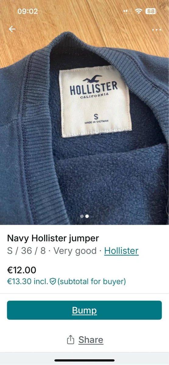navy hollister crew neck - Image 2
