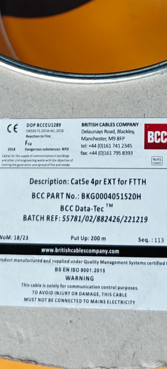 Internet Cable 200m cat5e 4pr - Image 3