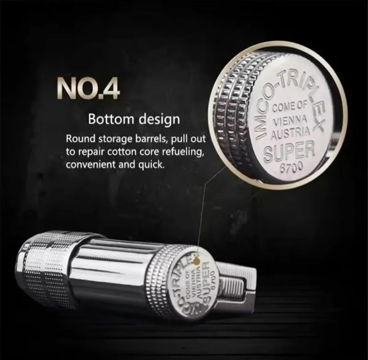 Iconic IMCO Triplex Super 6700 Petrol Lighter - Image 4