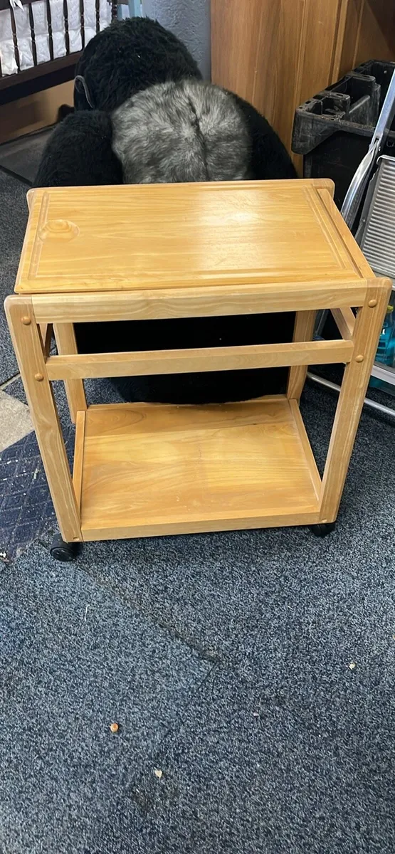 Wooden table/ chopping board trolley