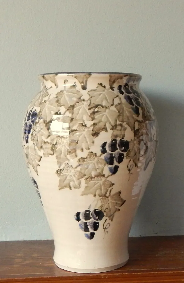 Stamped Studio Pottery Vase - Image 2