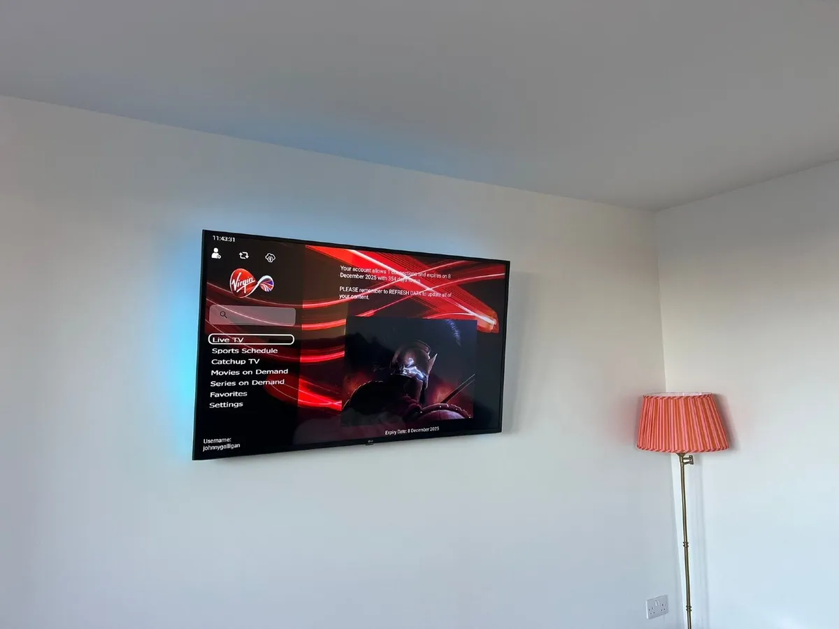 55” LG TV with LED lights - Image 1