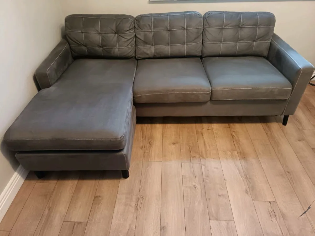 grey L-shaped sofa - Image 1