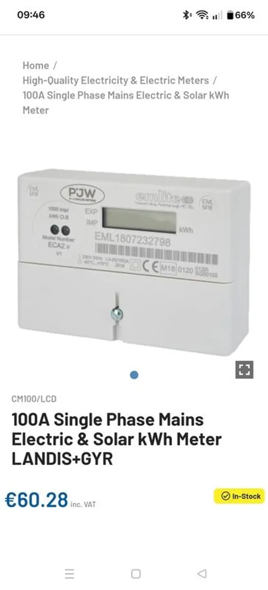 domestic electrical meter