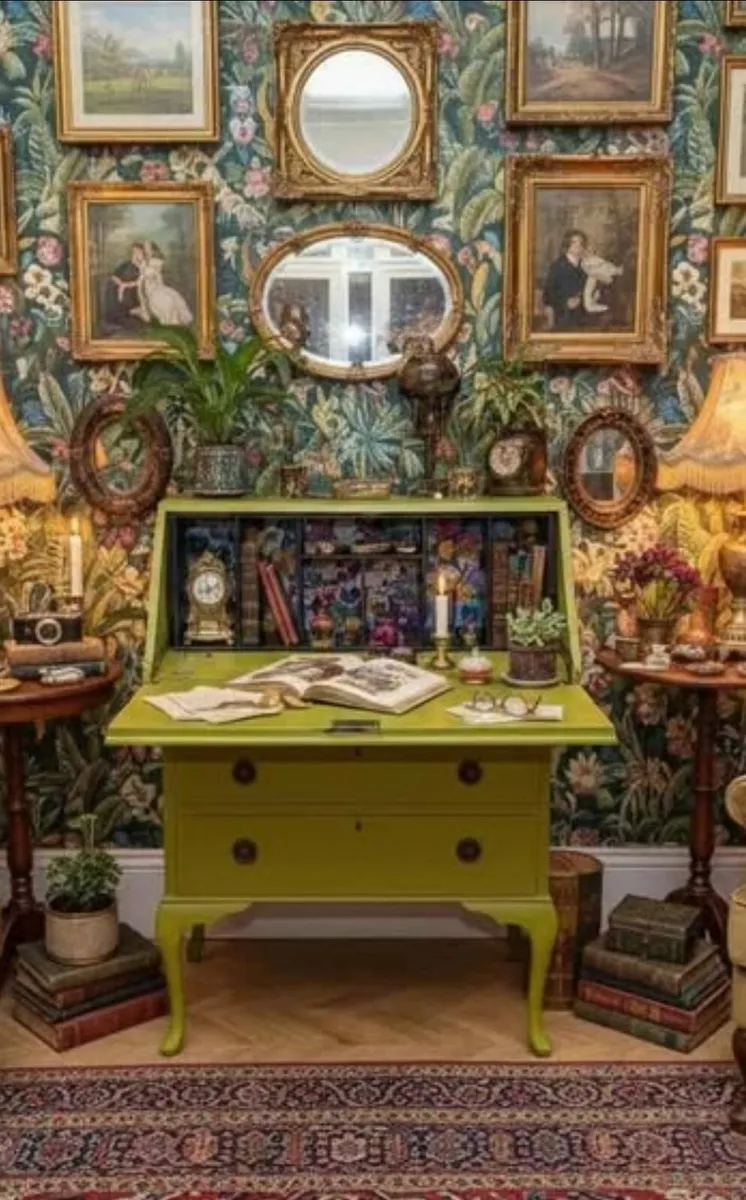 Statement Antique Bureau Lovingly hand painted - Image 1