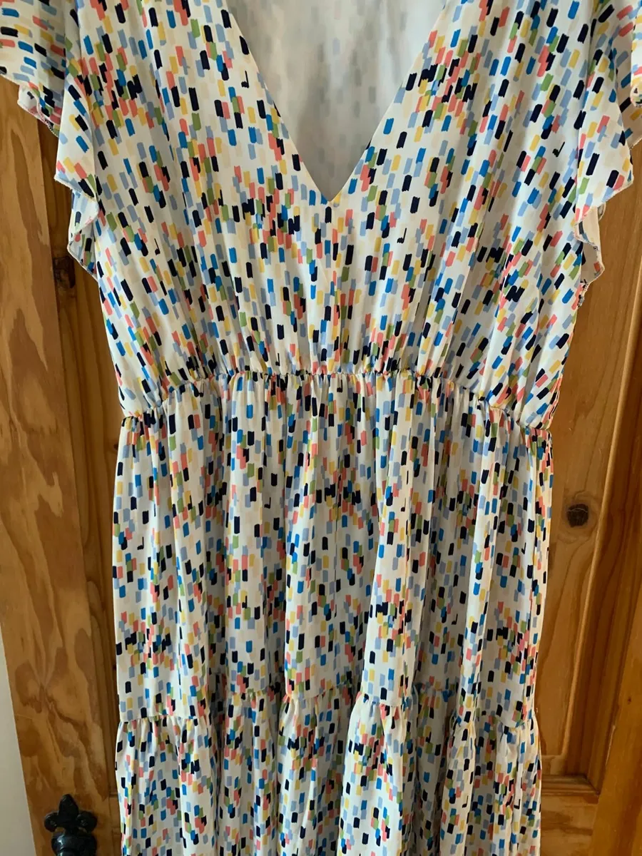 White & Multi Colour Pixie Daisy Dress - Image 2