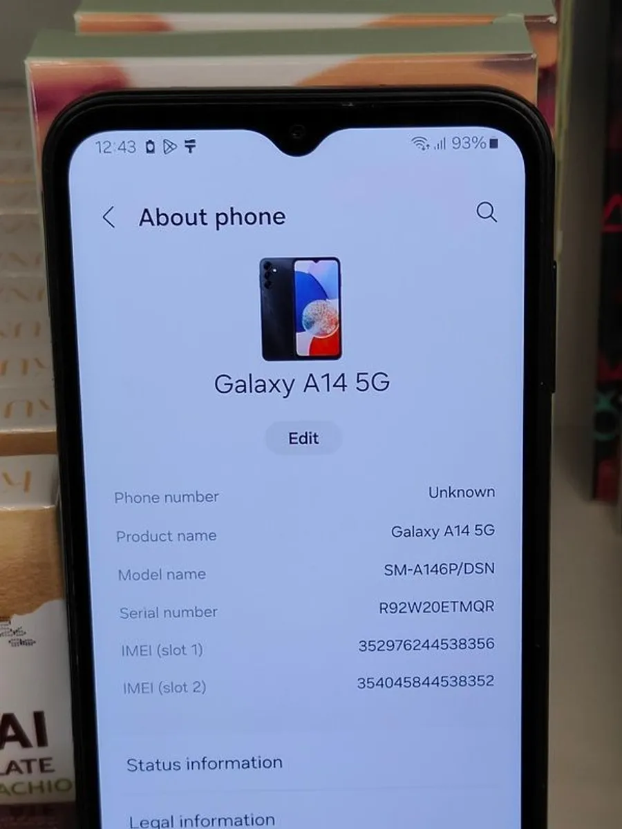 Samsung Galaxy A14 (5G) 64GB Dual Sim Unlocked Black. - Image 3