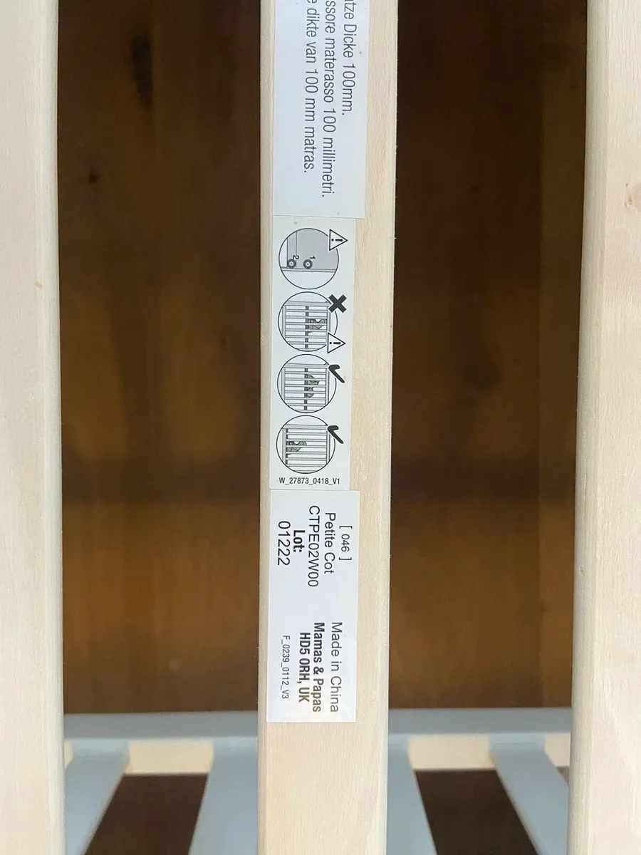 Mamas & Papas Petite Baby Cot - Image 3