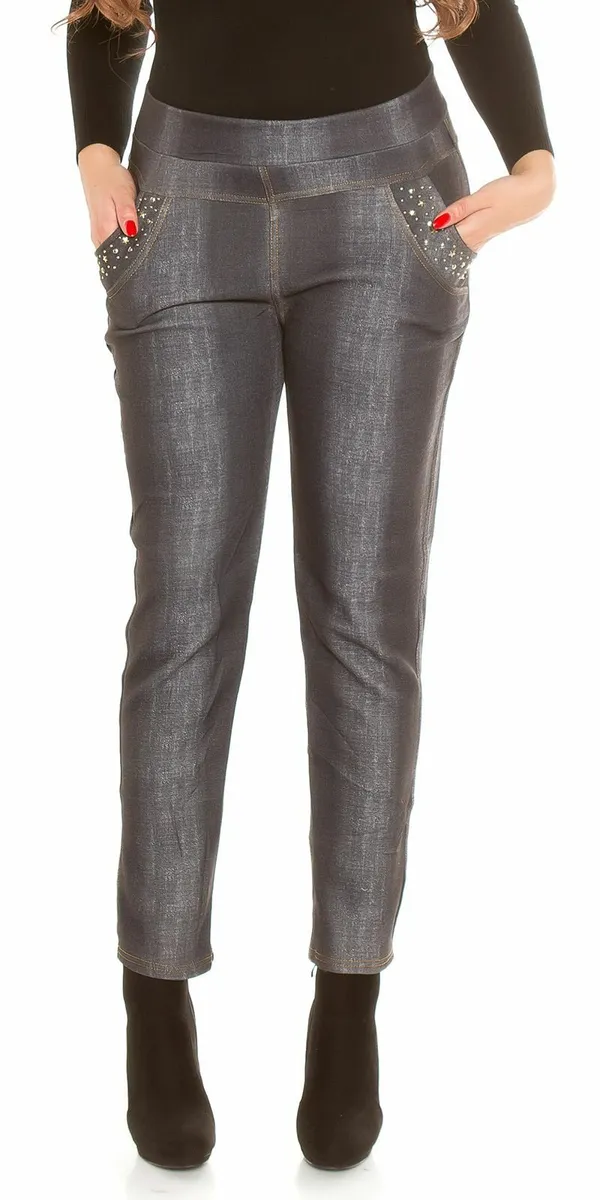 curvy Girls_Size_Trendy_Jeanslook_Thermalleggings - Image 2