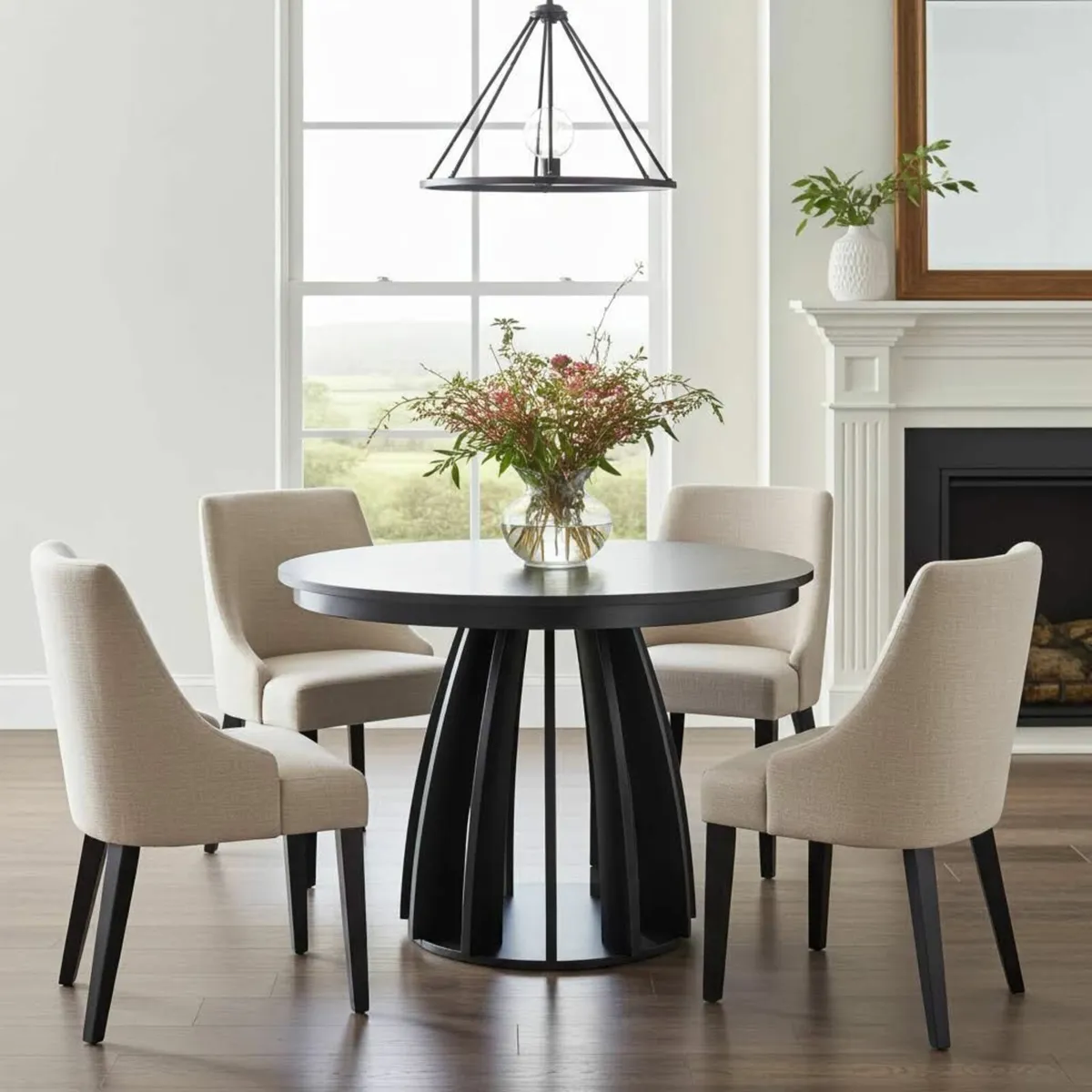 The Aurora Modern Round Dining Table - Image 1