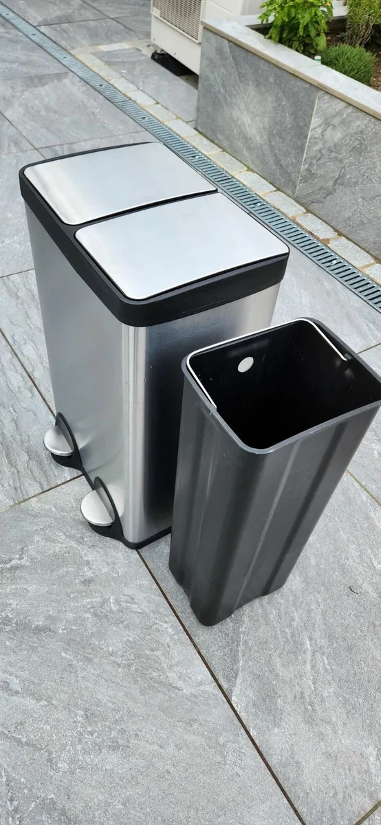 Step Pedal Rubbish Trash Bin 2 Compartments - Image 3
