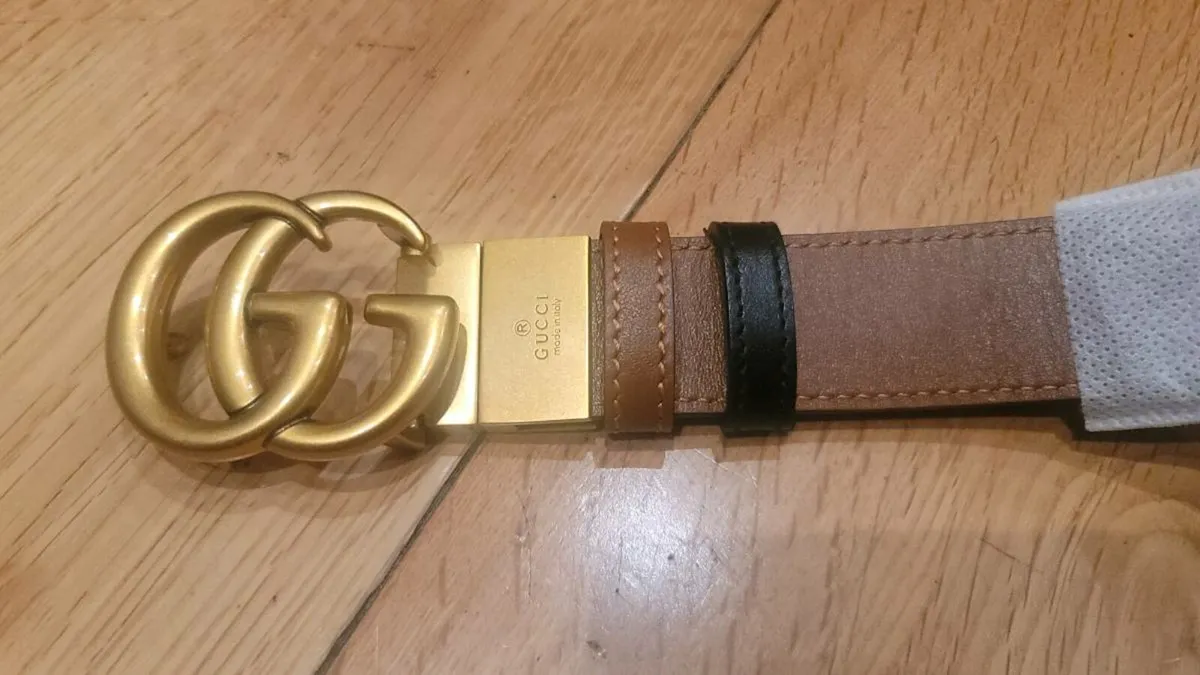 Gucci Marmont GG Reversible Black or Tan Belt - Image 3