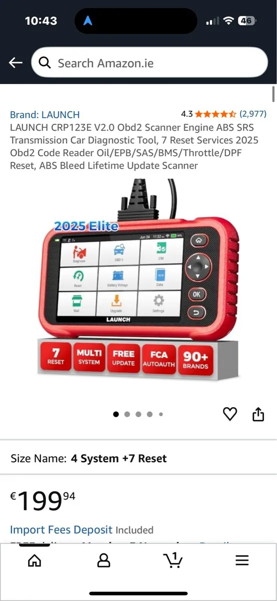 LAUNCH CRP123x V2.0 Obd2 car Scanner - Image 2