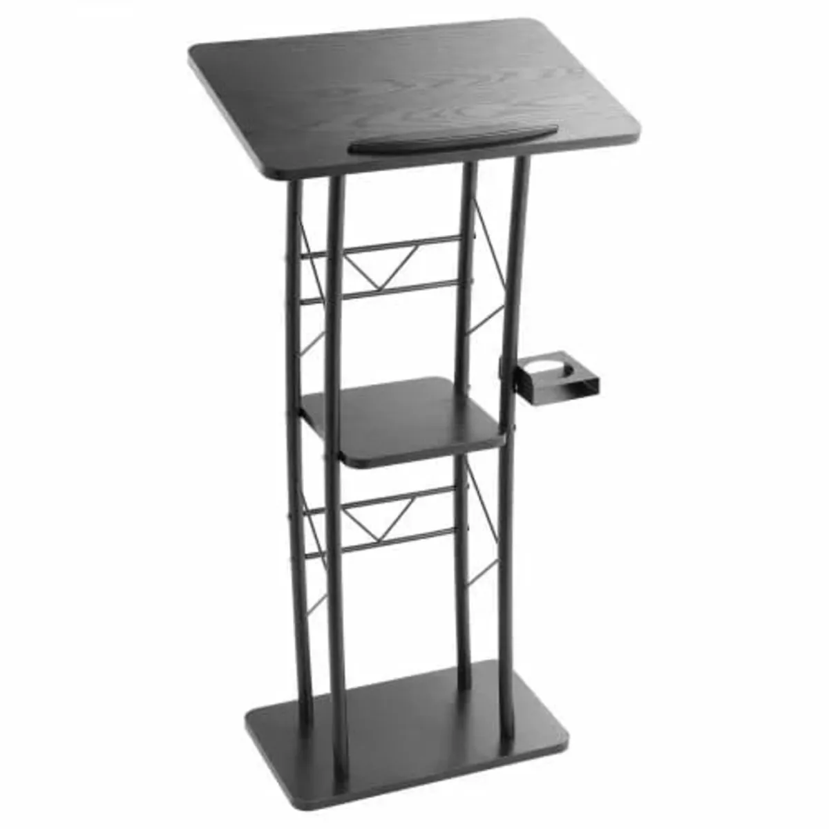Podium Stand, 1180 mm Metal Lectern, Curved Standi - Image 1