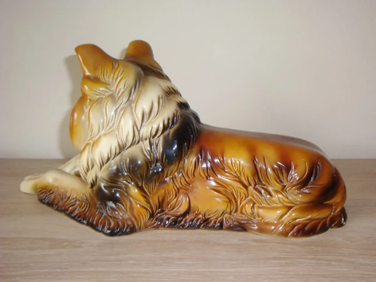 Vintage large ceramic collie dog - Image 4