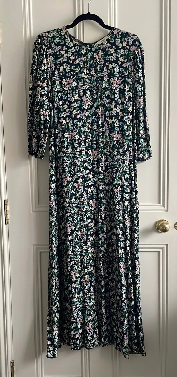 M&S Long Floral Dress: Size 12 - Image 1