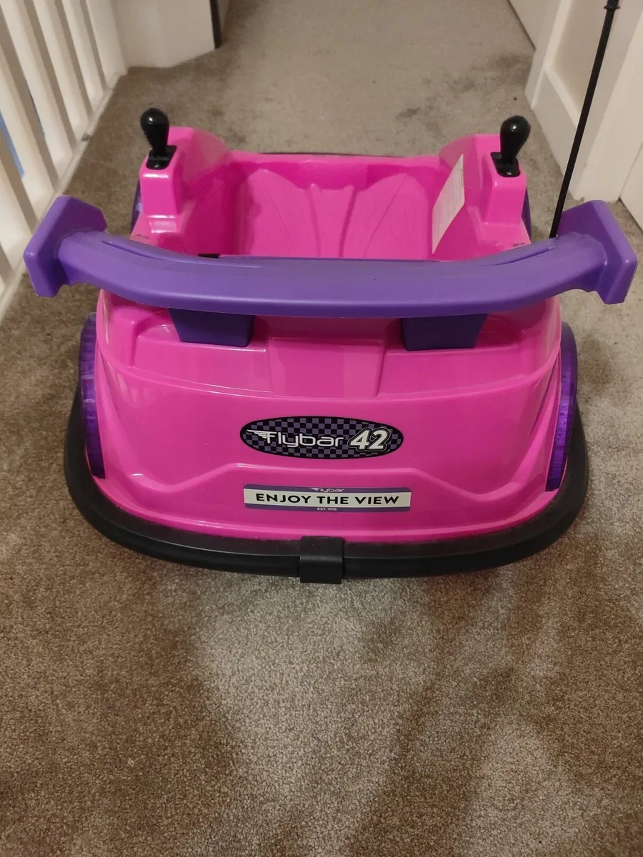 Flybar Racer 6V Bumper Car ( Pink) - Image 4