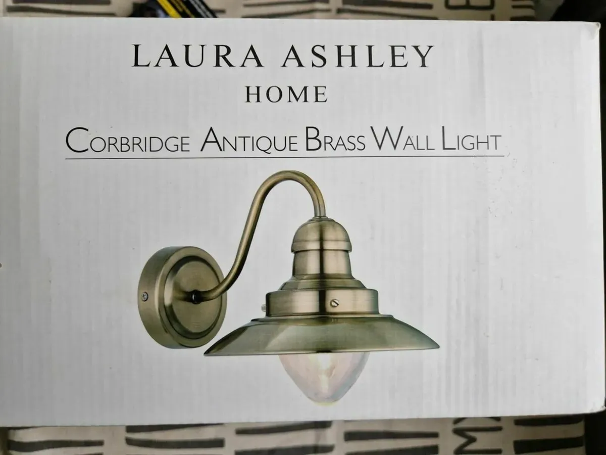 NEW Laura Ashley Corbridge Antique Brass WallLight - Image 1