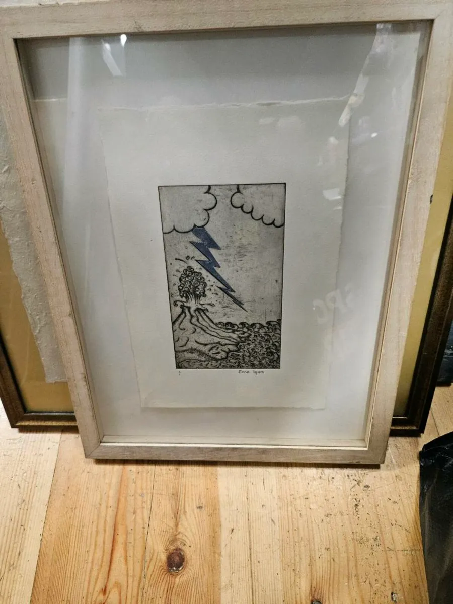 Fiona Spiers Etching Drawing Picture - Image 1