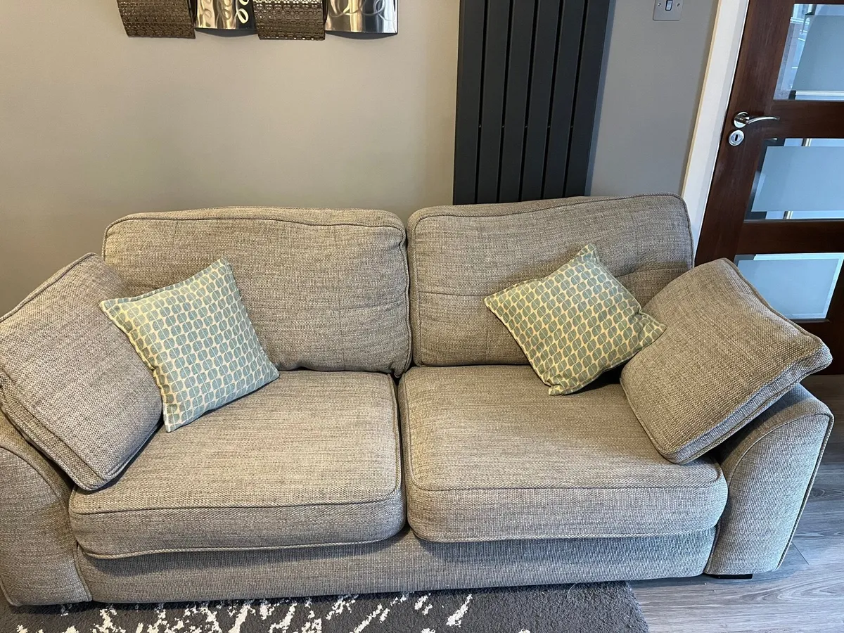 Three Grey 3 seater sofas - Image 3