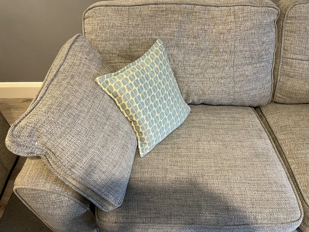 Three Grey 3 seater sofas - Image 4