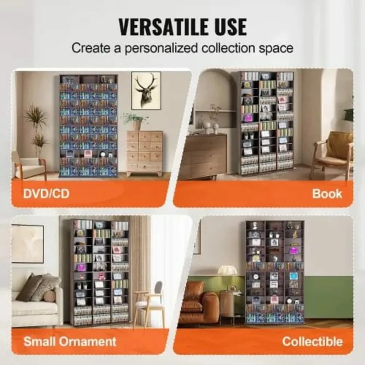 Media Storage Cabinet, Adjustable DVD Cabinet, CD - Image 4